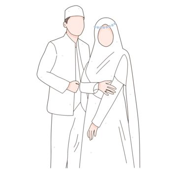 Ilustrasi pasangan pengantin